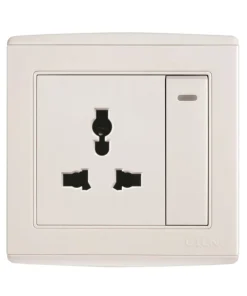 V4.0-UTEN-BỘ Ổ CẮM ĐƠN 3 CHẤU, CÔNG TẮC 1 CHIỀU